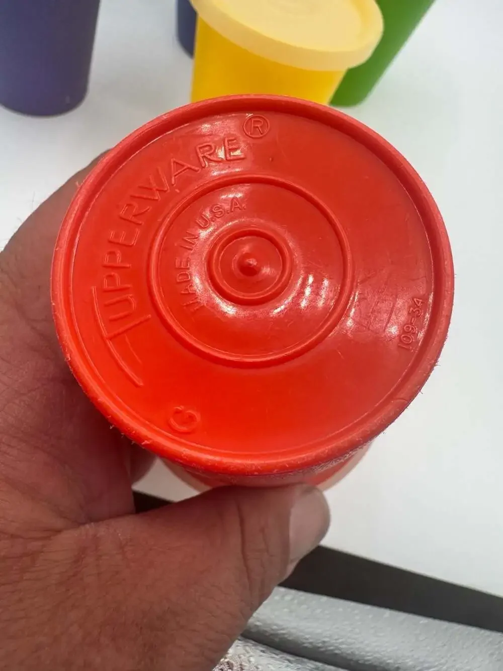 Vintage Tupperware Tumblers with Lids, Set of 6 Multi-Colored Sipper Cups